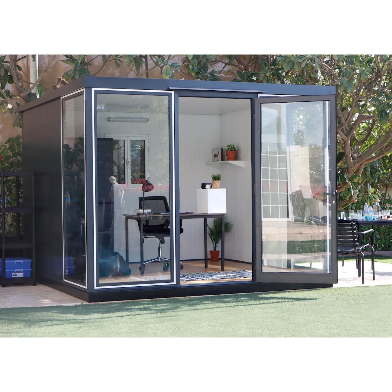 Duramax 10x10 Garden Glass Room, Outdoor Office, Shelter, Playroom and Insulated Building