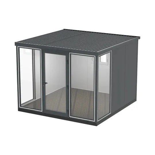 Duramax 10x10 Garden Glass Room, Outdoor Office, Shelter, Playroom and Insulated Building