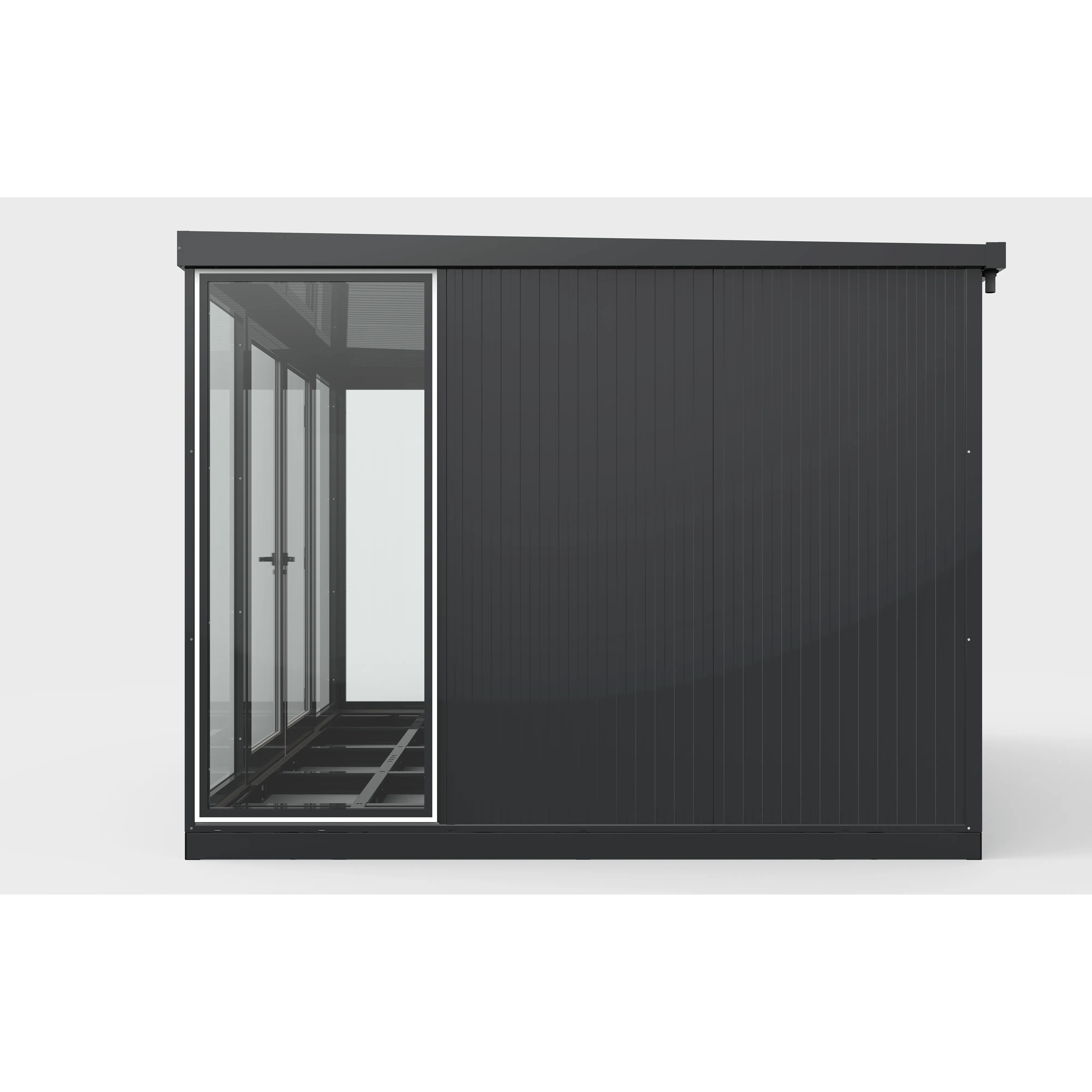 Duramax 13x10 Garden Glass Room, Outdoor Office, Shelter, Playroom and Insulated Building with Double Doors