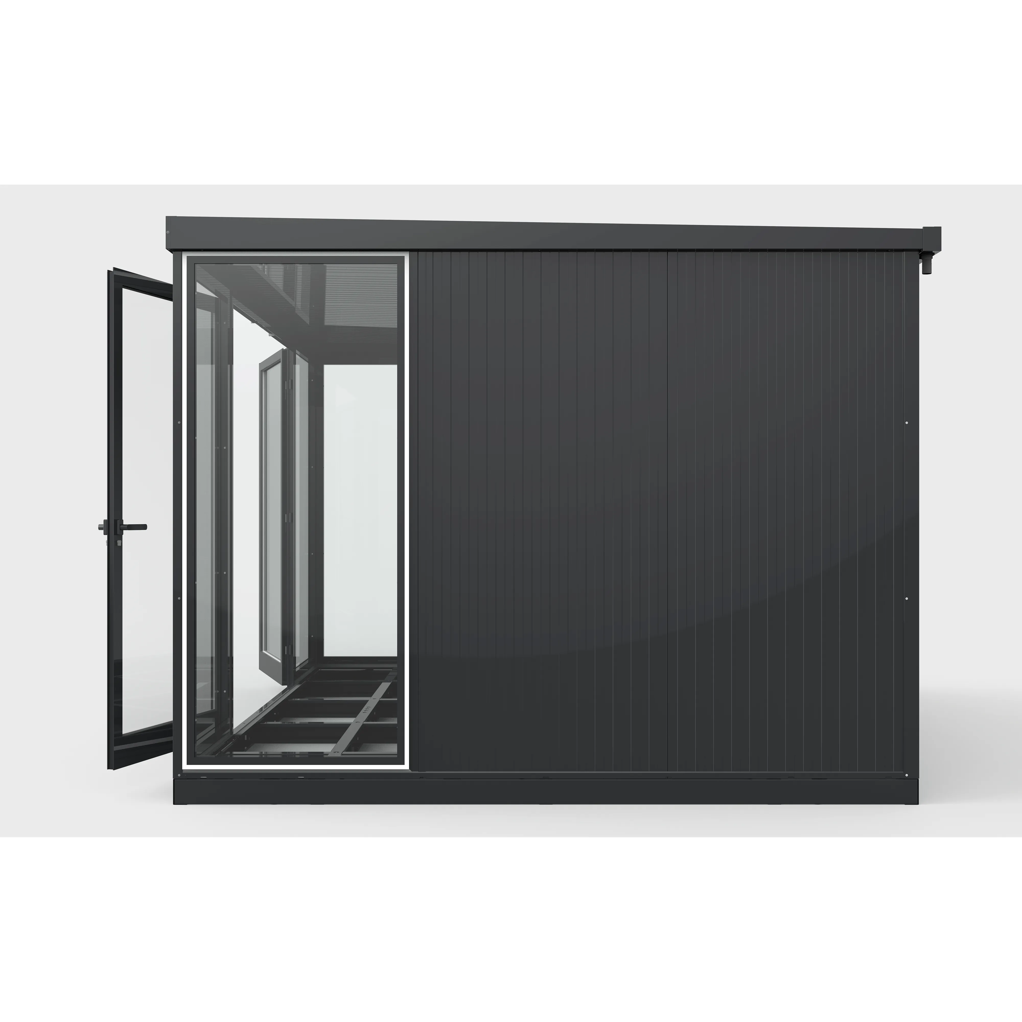 Duramax 13x10 Garden Glass Room, Outdoor Office, Shelter, Playroom and Insulated Building with Double Doors