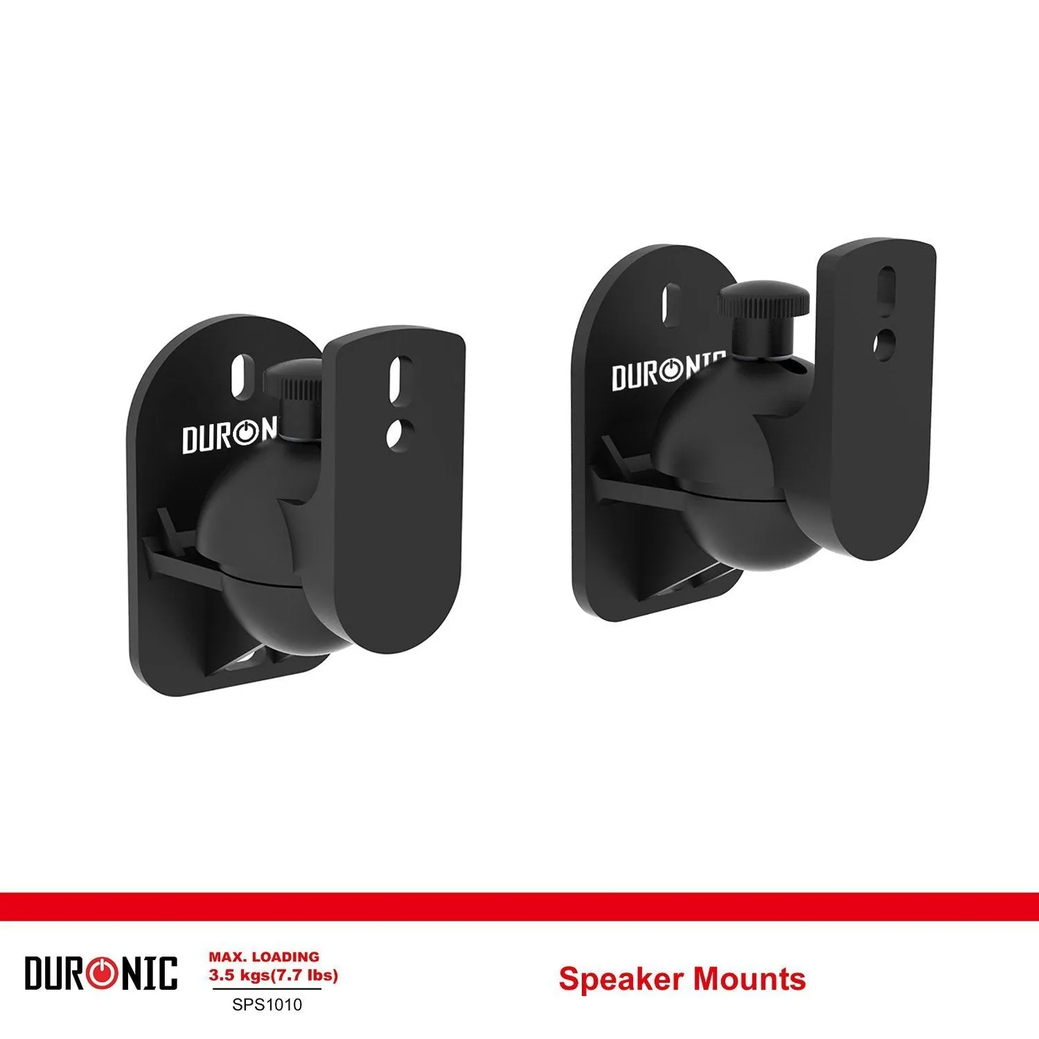 Duronic SPS1010 set of 2 universal wall speaker mount / brackets - 2 Year warranty