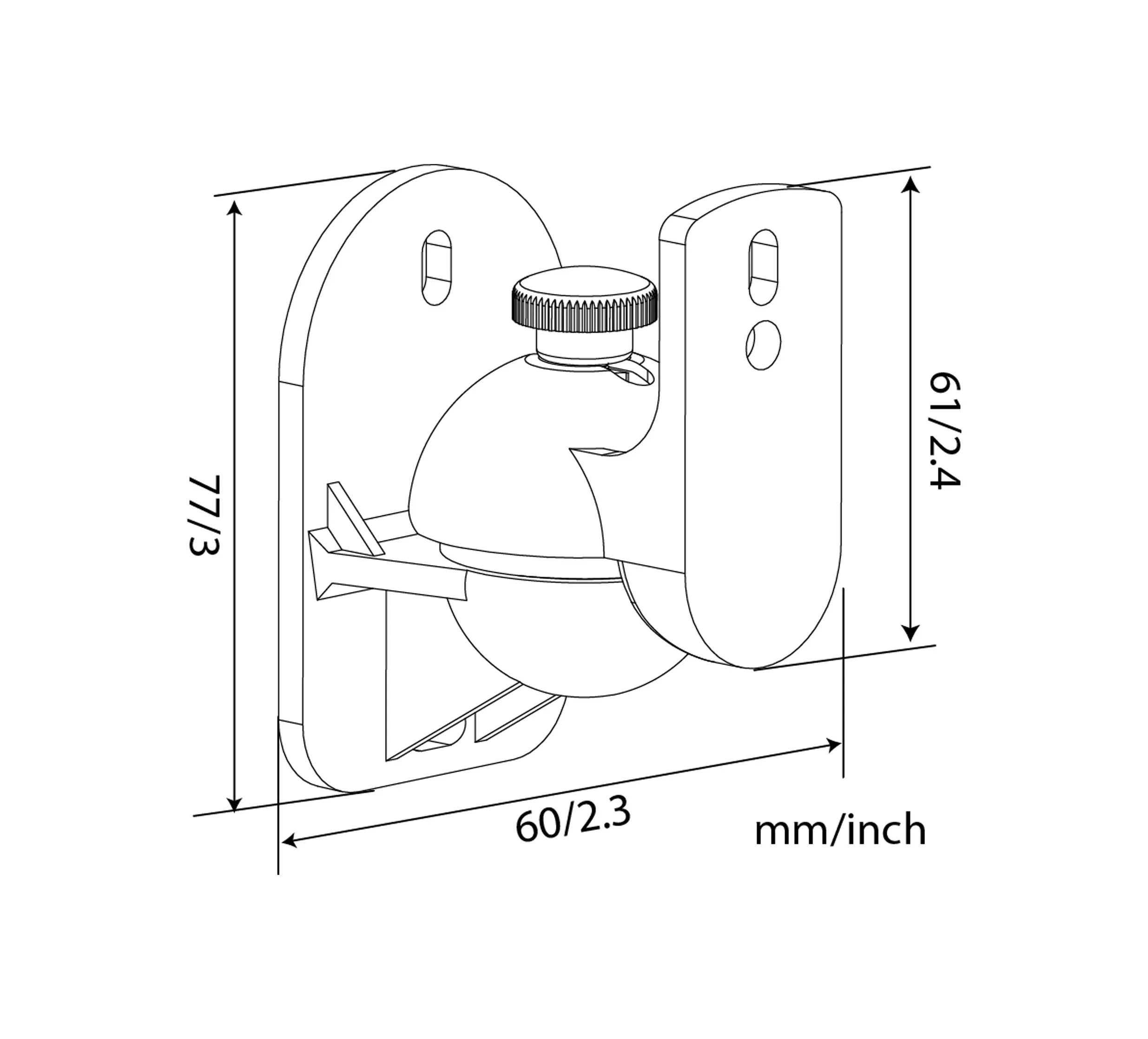 Duronic SPS1010 set of 2 universal wall speaker mount / brackets - 2 Year warranty