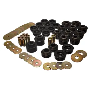 Energy Suspension Body Mount Bushing Set - Polyurethane - Black - 78-88 Buick, Chevy, Oldsmobile, Pontiac