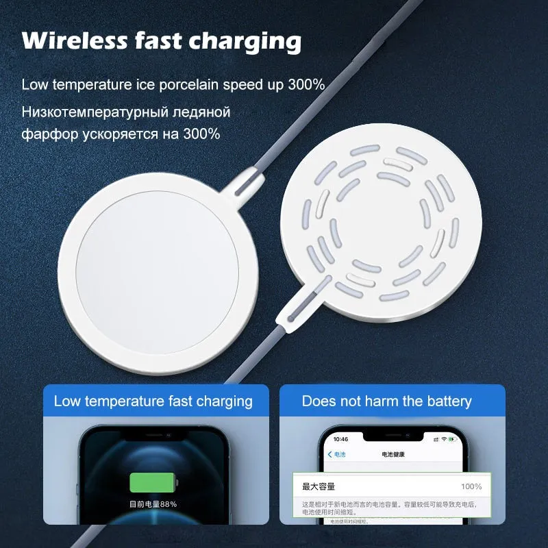 Fast Magnetic Wireless Charger For iPhone PD 20W Charger For iPhone 14 13 12 11 Pro Max Plus SE X XS MAX XR USB C Cable