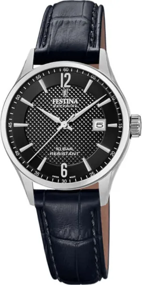 Festina Swiss Made Leather Analog Ladies Watch I Model F20009/4 Quartz Movement