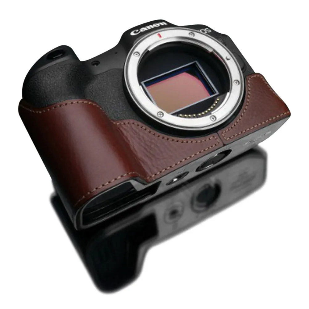 Gariz Brown XS-CHEOSR8BR Genuine Leather Half Case for Canon EOS R8