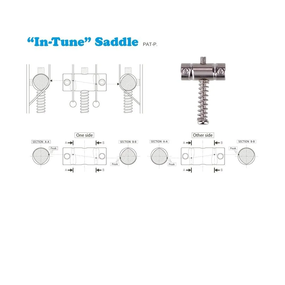 Gotoh - 'In-Tune' Solid Brass 3 Piece Tele Saddle Set