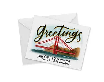 Greetings from San Francisco Greeting Card