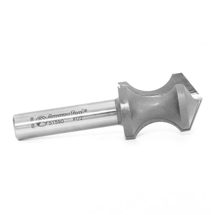 Hand Grip Plunge Router Bit | 1⁄2 Radius x 45°x 1 1⁄8 Dia x 1 9⁄16 x 1⁄2"Shank | 51590 | 738685155905