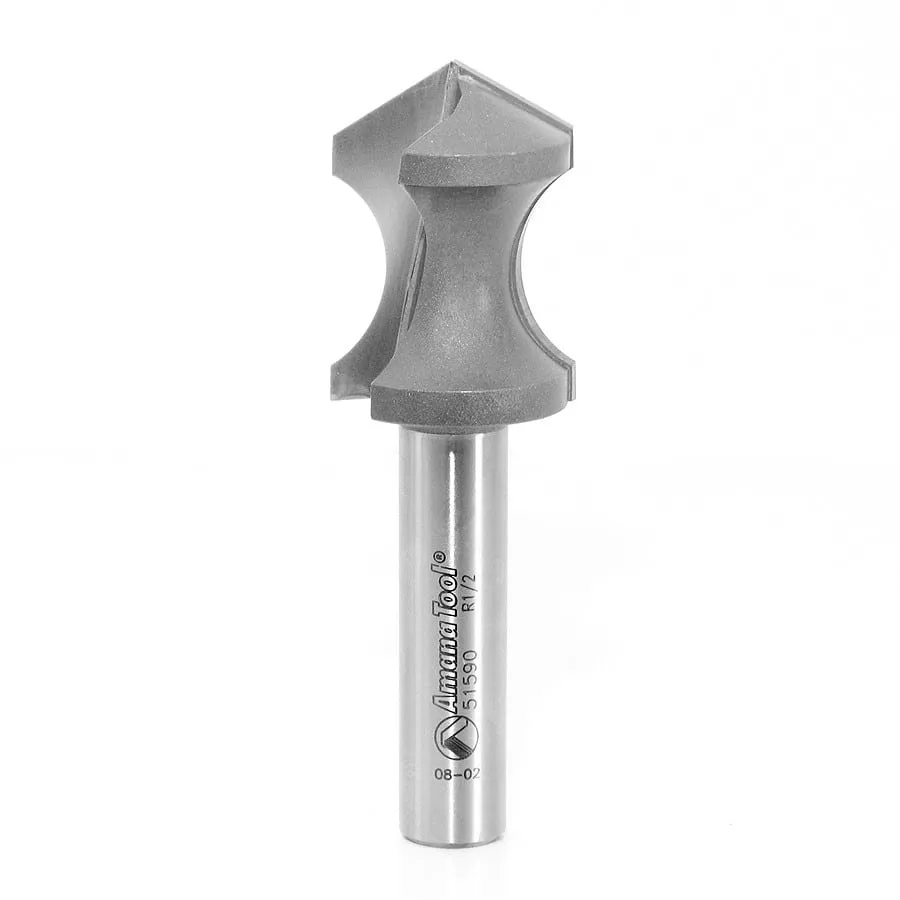 Hand Grip Plunge Router Bit | 1⁄2 Radius x 45°x 1 1⁄8 Dia x 1 9⁄16 x 1⁄2"Shank | 51590 | 738685155905