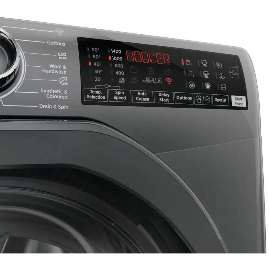 HOOVER H3WPS496TMRR6 1400 SPIN 9KG WASHING MACHINE - Graphite