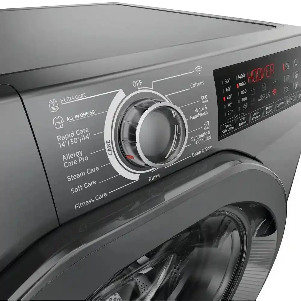 HOOVER H3WPS496TMRR6 1400 SPIN 9KG WASHING MACHINE - Graphite