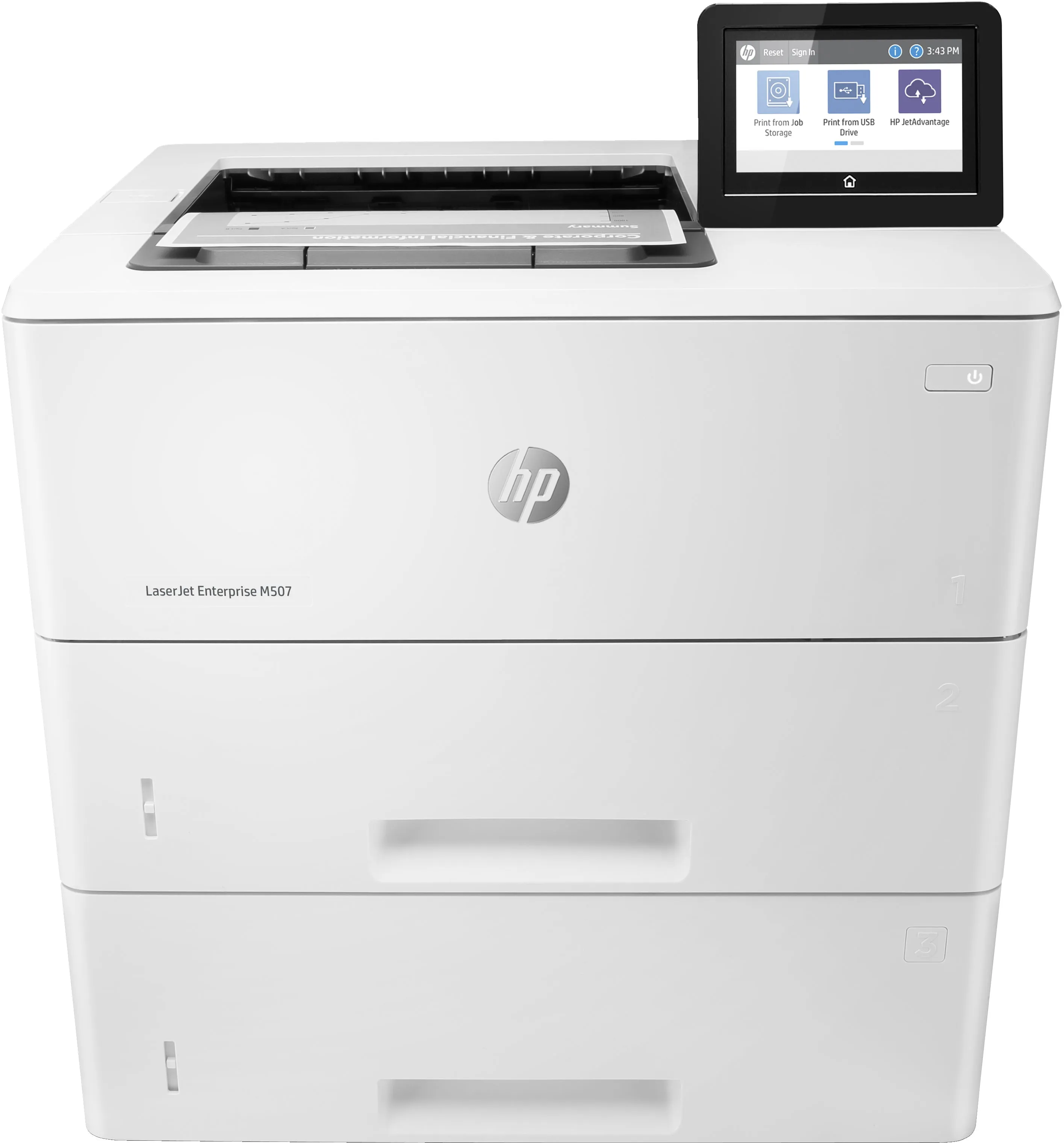 Hp Laserjet Enterprise M507x - Printer - B/W - Duplex - Laser - A4/Legal - 1200 X 1200 Dpi - Up To 43 Ppm - Capacity: 12