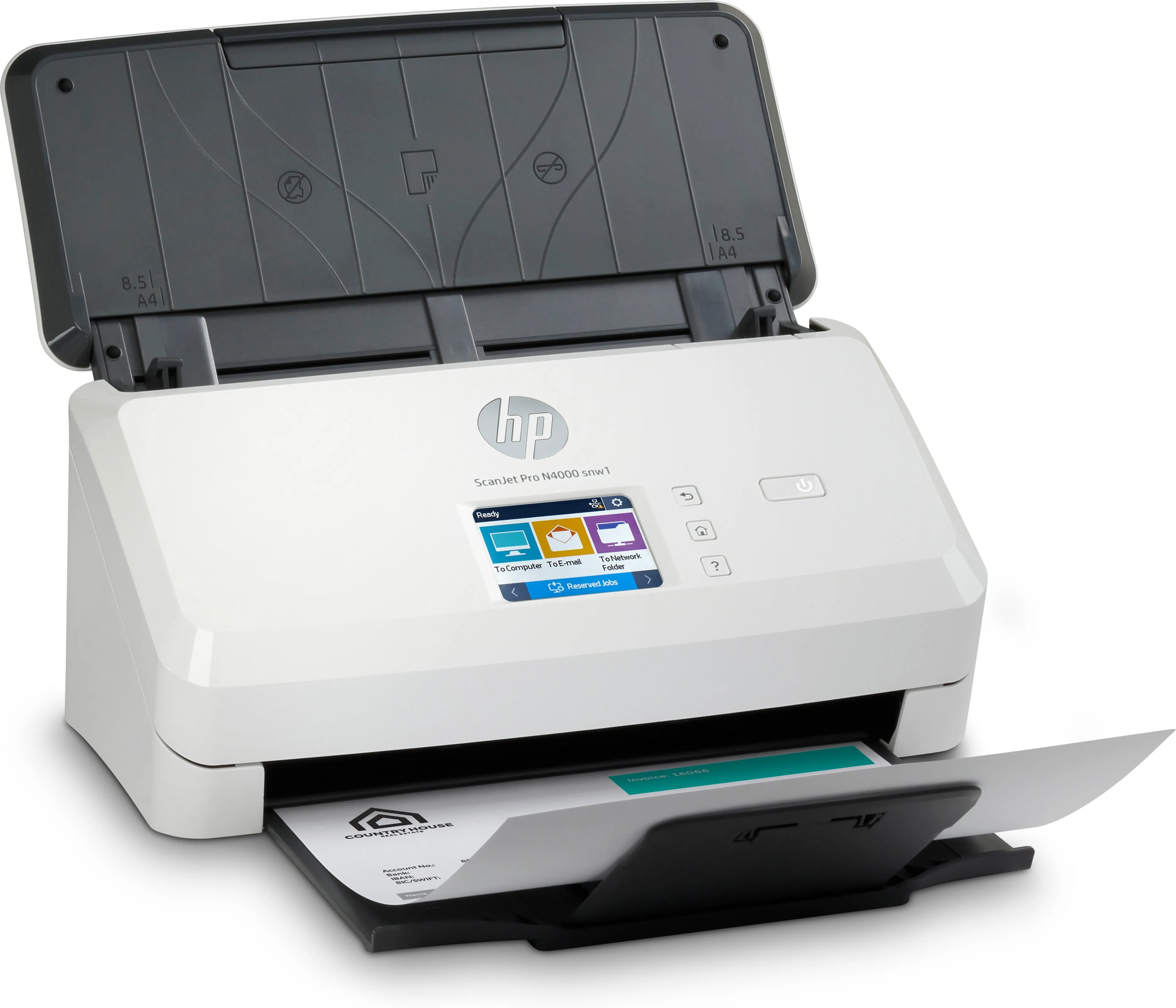 Hp Scanjet Pro N4000 Snw1 Sheet-Feed - Document Scanner - Cmos / Cis - Duplex - 216 X 3100 Mm - 600 Dpi X 600 Dpi - Up T