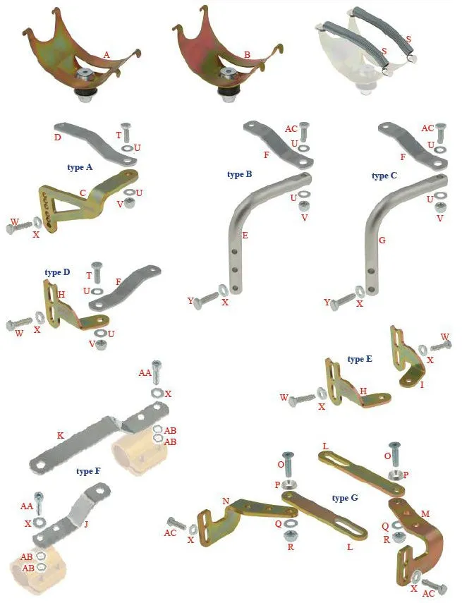 I. 0256.CO Tony Kart OTK Silencer Cradle Support Connection (Type E)