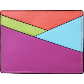 ili New York Asymmetic Card Case Paradise Multi Leather