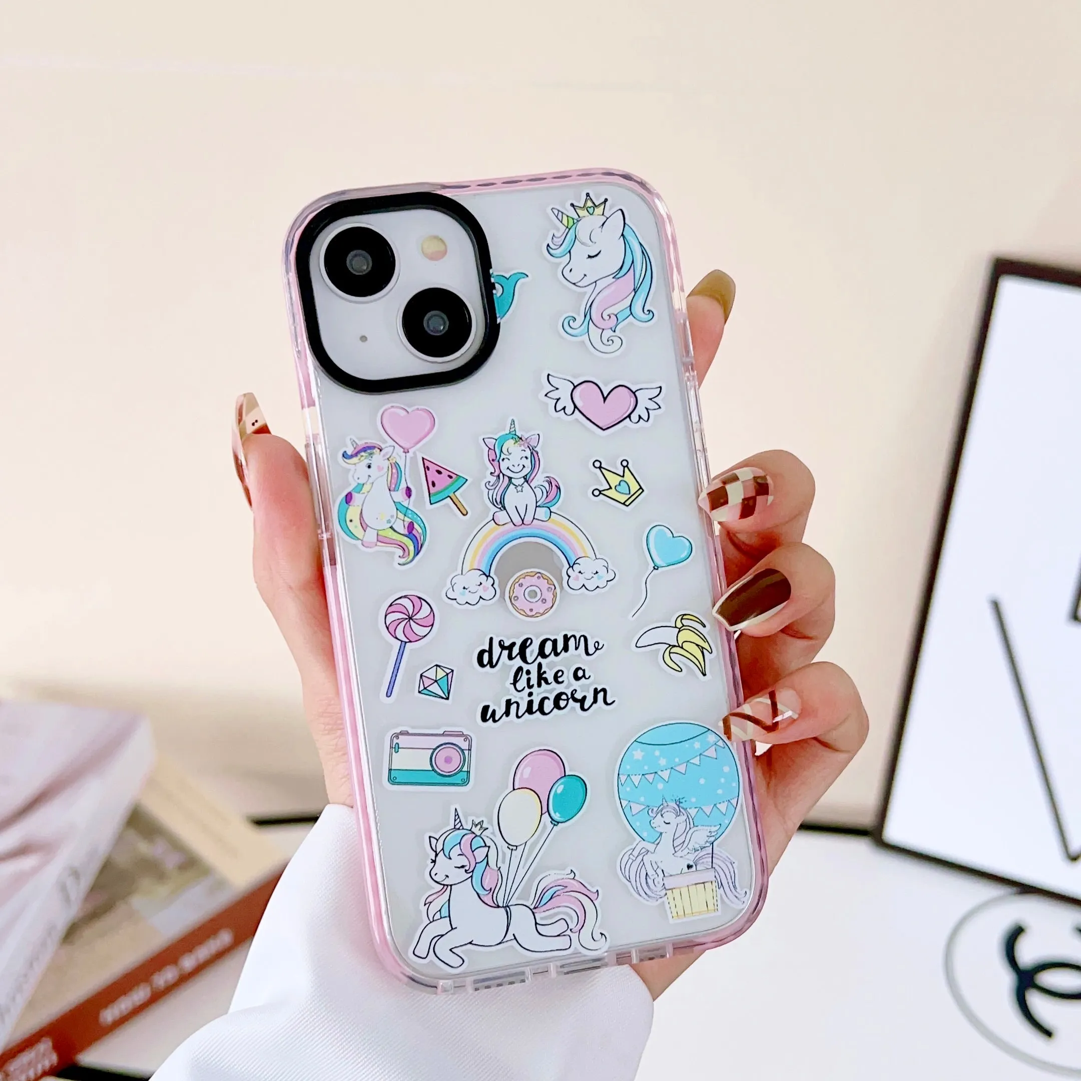 Impact Proof Silicon Case For iPhone ( Cute Sticker Design  )