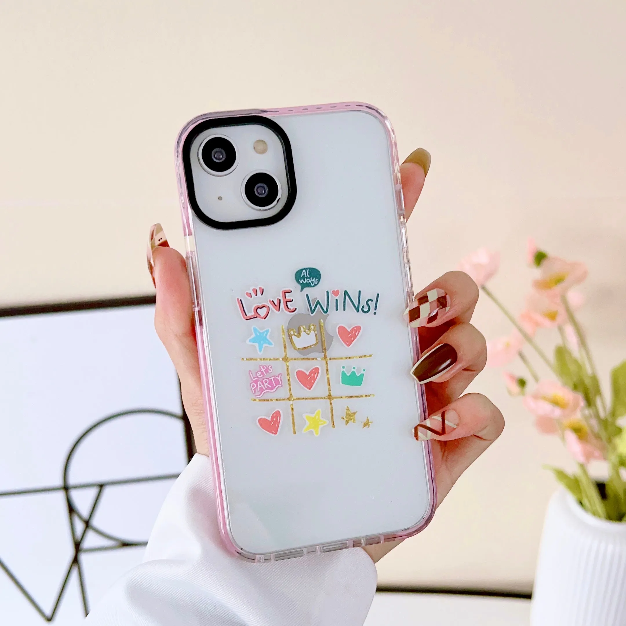 Impact Proof Silicon Case For iPhone ( Cute Sticker Design  )