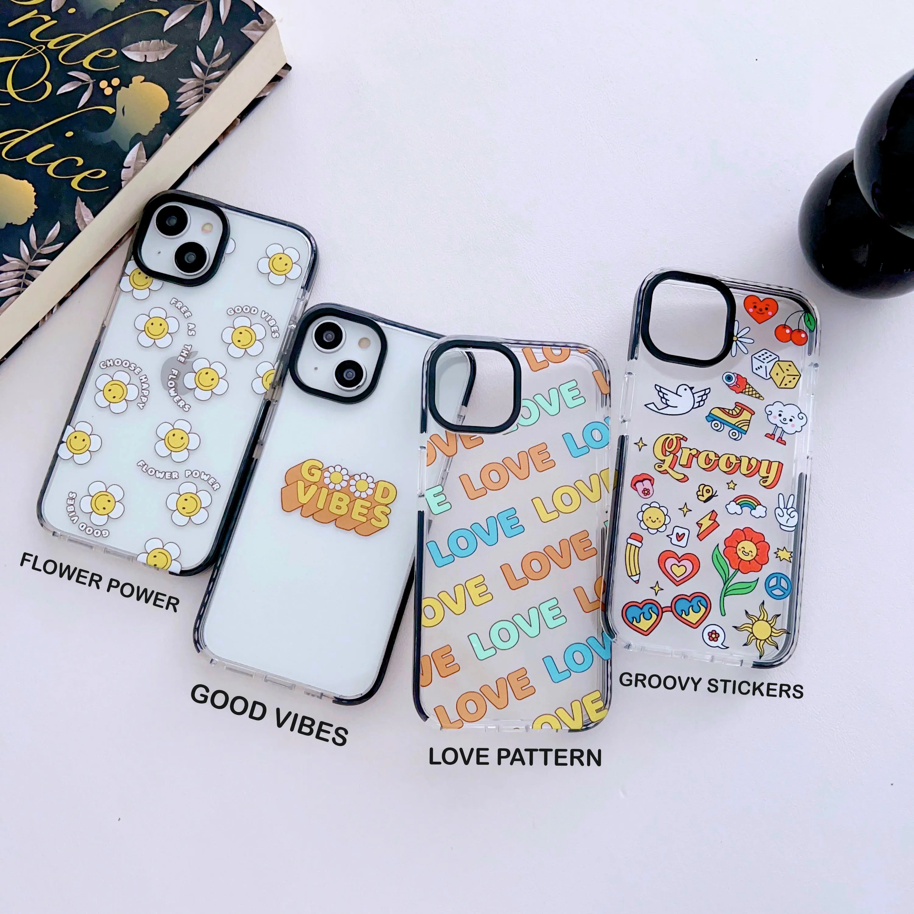 Impact Proof Silicon Case For iPhone ( Love Stickers )