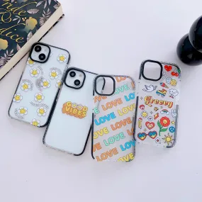 Impact Proof Silicon Case For iPhone ( Love Stickers )