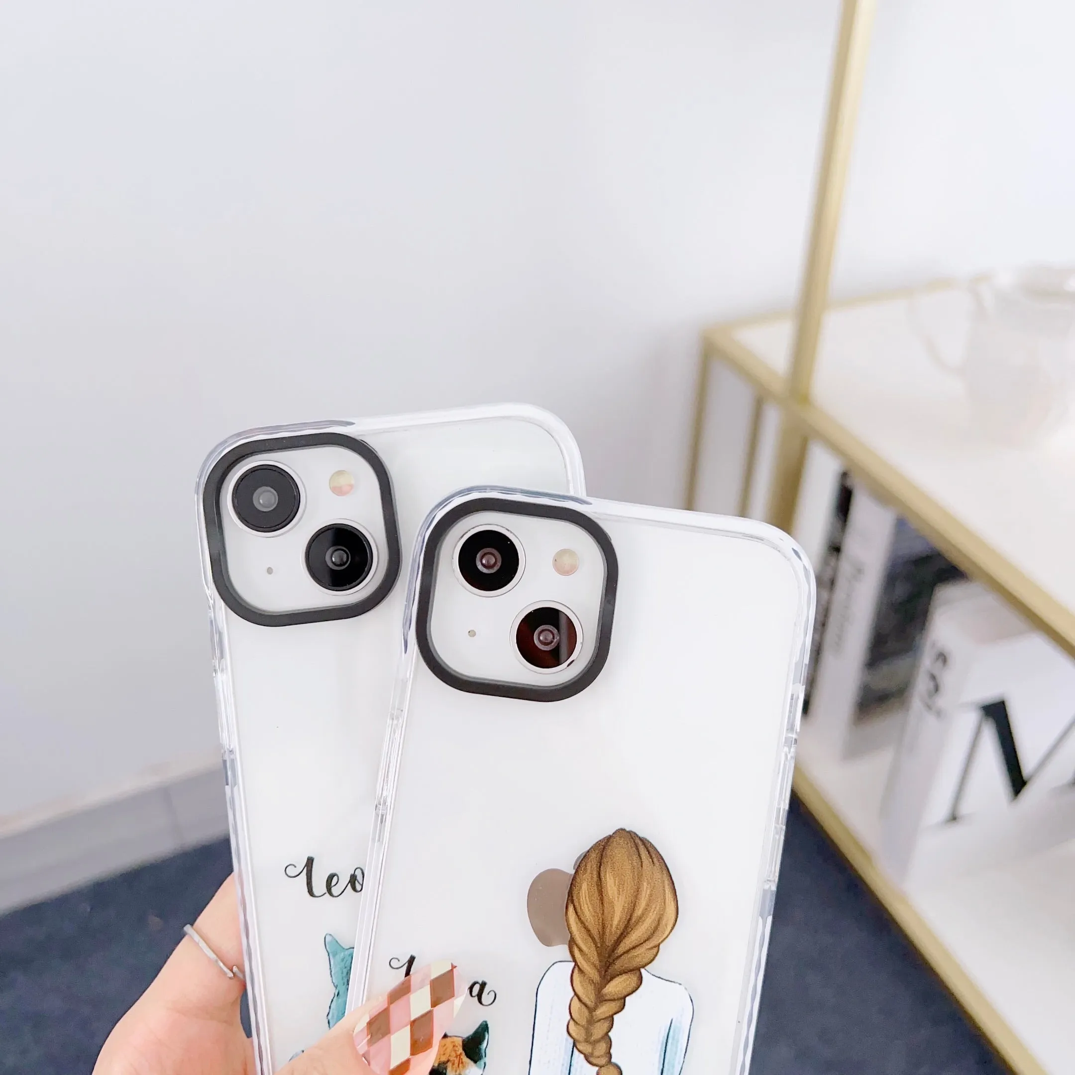 iPhone Impact Proof Customised Silicon Case ( Girl With A Cat )