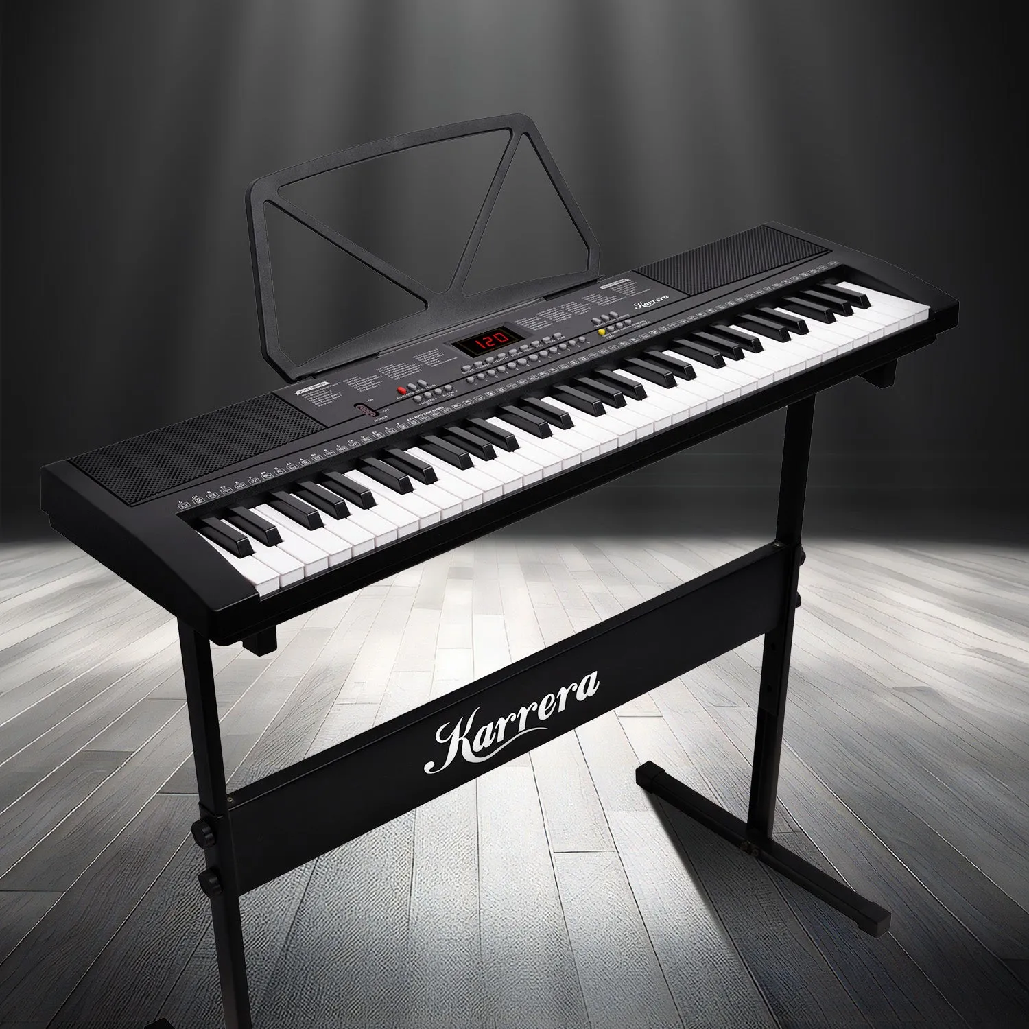 Karrera 61-Key Electronic Piano Keyboard 75cm (Black)