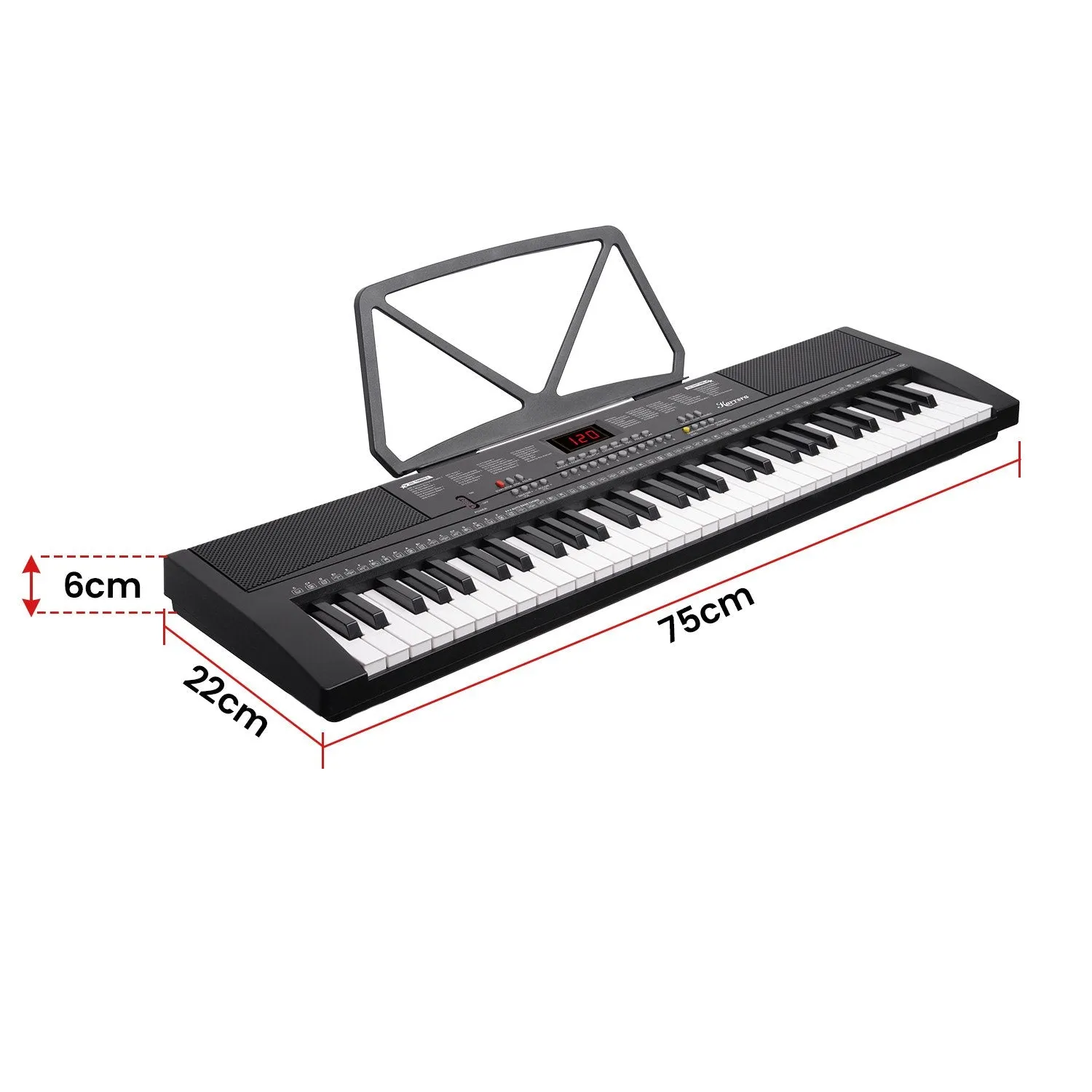 Karrera 61-Key Electronic Piano Keyboard 75cm (Black)