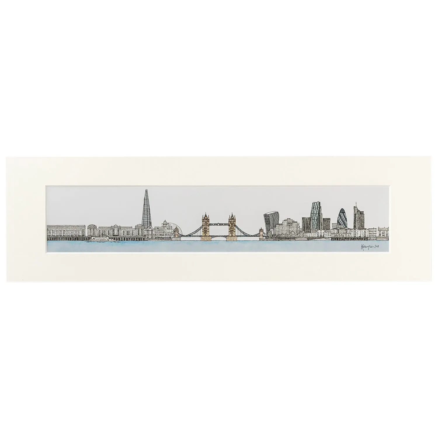 Katherine Jones London Skyline Print - 20 x 6 Inches