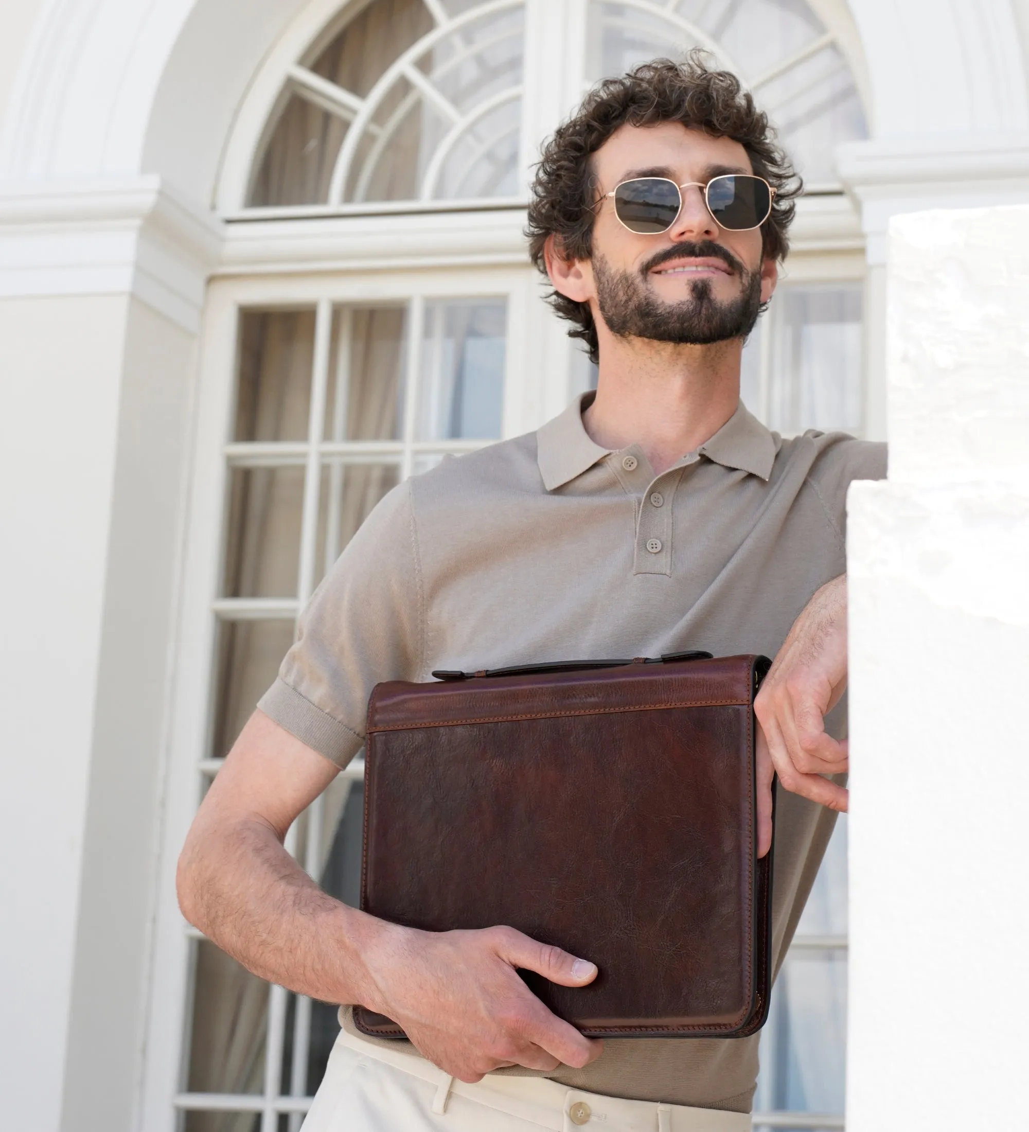 Leather Portfolio with Binder - Joy in the Morning