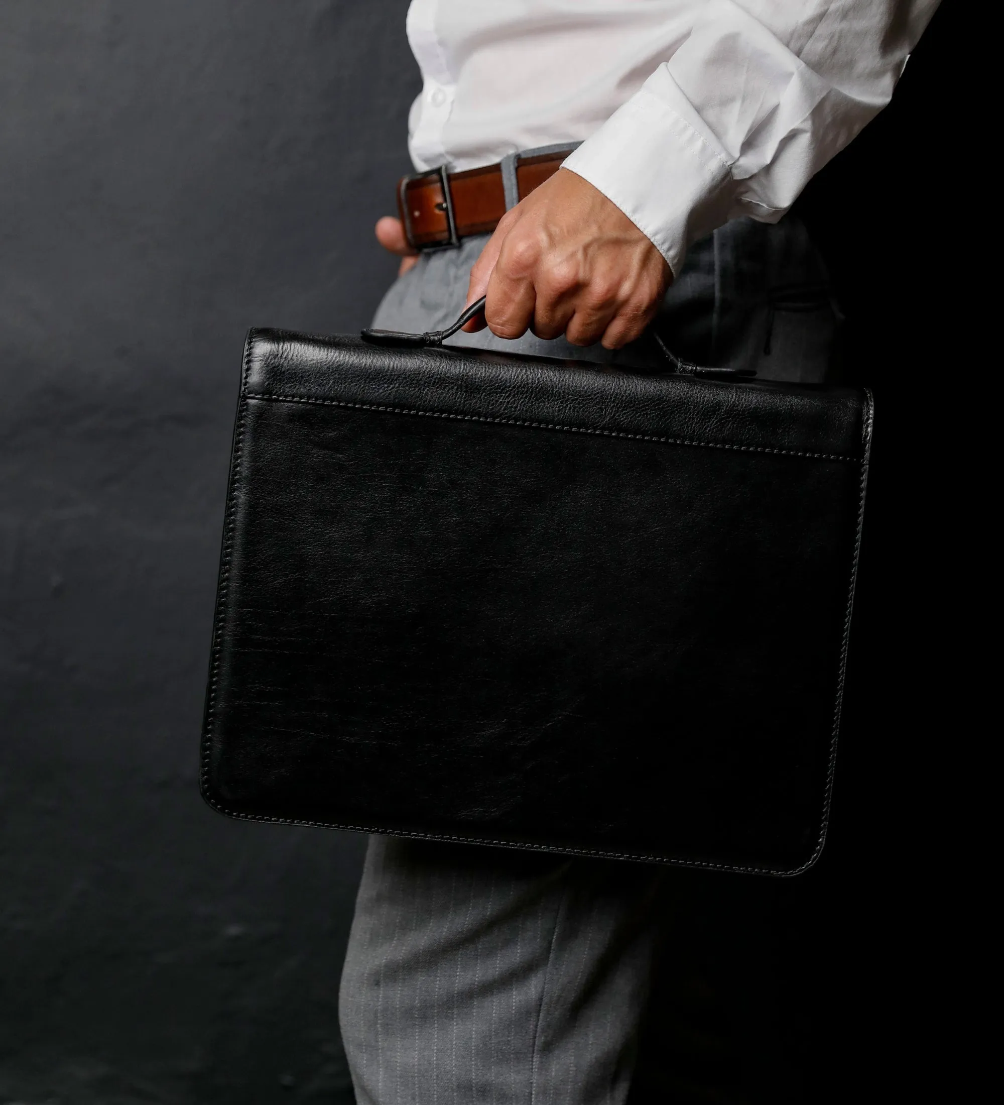 Leather Portfolio with Binder - Joy in the Morning