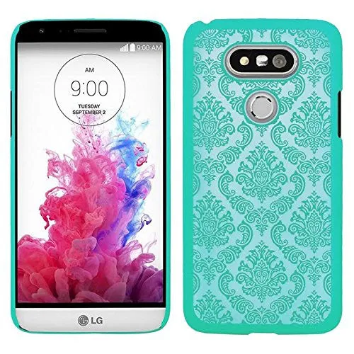 LG G5 Case, Ultra Slim Damask Vintage Hard Case Cover for LG G 5 - Teal