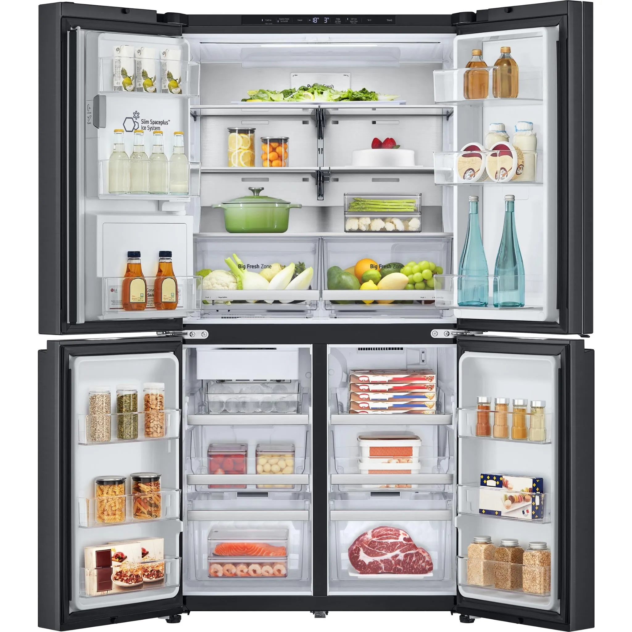 LG GF-D700 638L French Door Fridge (Matte Black)