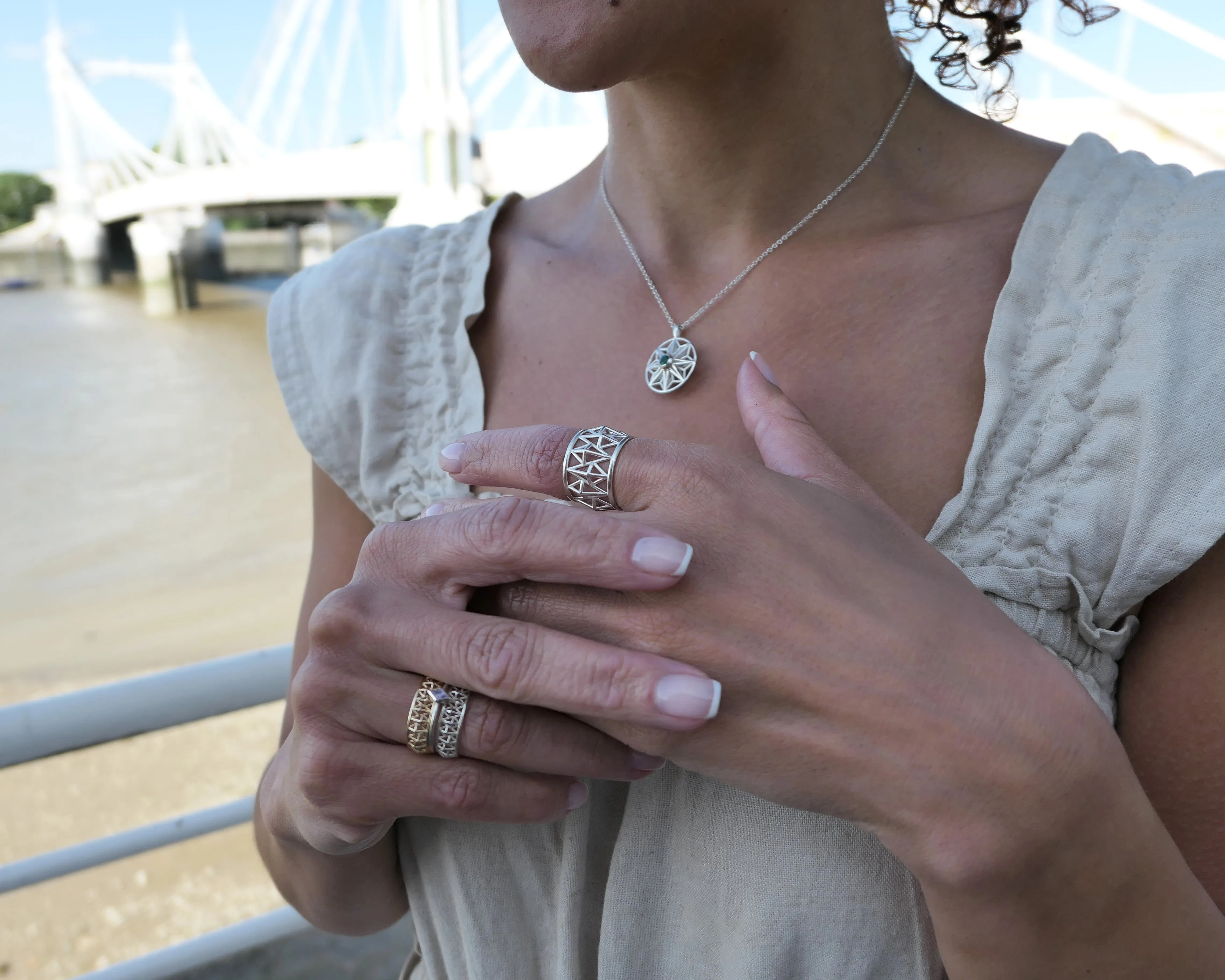 London Blue Topaz Sterling Silver Necklace