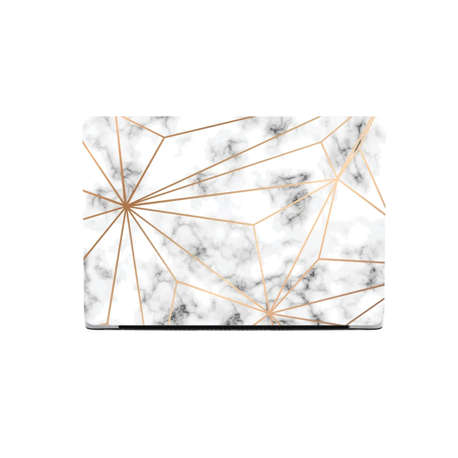 Macbook Hard Shell Case - White Marble & Geometric