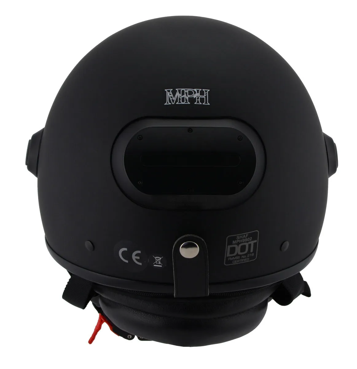 Milwaukee Performance Helmets  MPH9802DOT 'Vision' Matte Black 3/4 Open Face Helmet with HD Camera and Bluetooth System