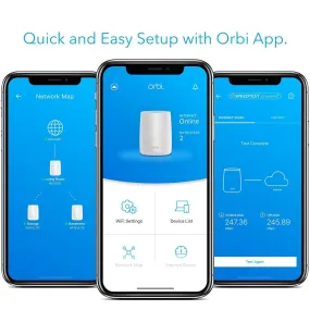 NETGEAR Orbi Wall-Plug Whole Home Mesh WiFi System - WiFi Router and 2 Wall-Plug Satellite Extenders with speeds up to 2.2 Gbps Over 5,000 sq. feet, AC2200 (RBK33)