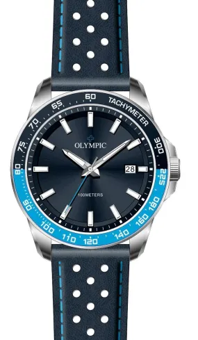 OLYMPIC GENTS BLUE /  BLUE LEATHER BAND 29227