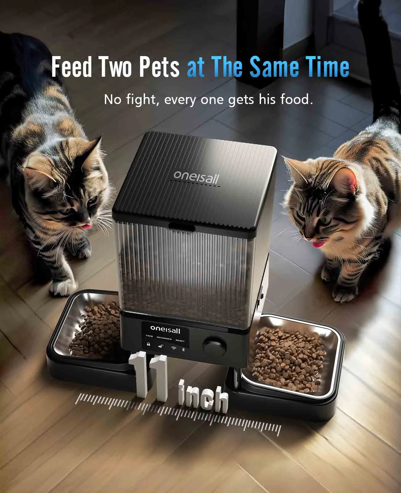 Oneisall 5L Automatic Pet Feeder with 5G Wi-Fi & 7L Dog Water Fountain Set