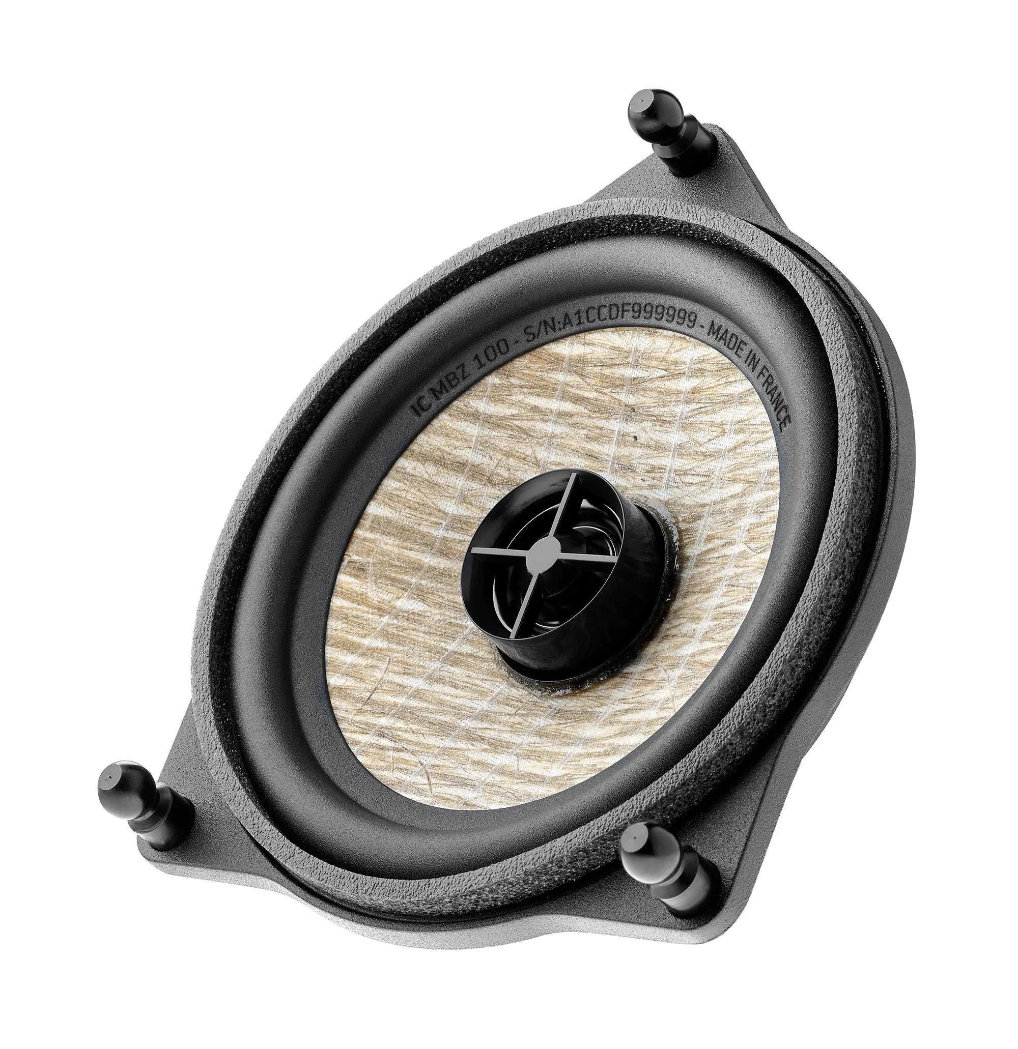 Open Box -  Focal Inside ICMBZ100 2-Way High-fidelity Coaxial Kit (Pair) - Flax Cone (100mm) - Compatible with Mercedes Benz