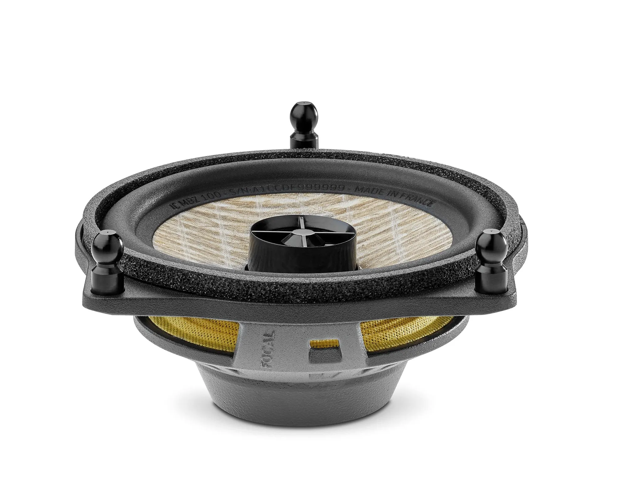 Open Box -  Focal Inside ICMBZ100 2-Way High-fidelity Coaxial Kit (Pair) - Flax Cone (100mm) - Compatible with Mercedes Benz