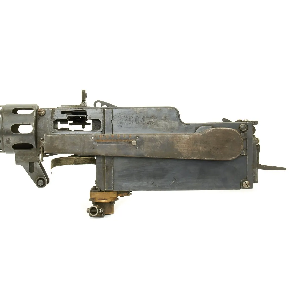 Original German WWI Maxim LMG 08/15 Aircraft Display Machine Gun - Spandau 1918 - Matched Serial Numbers