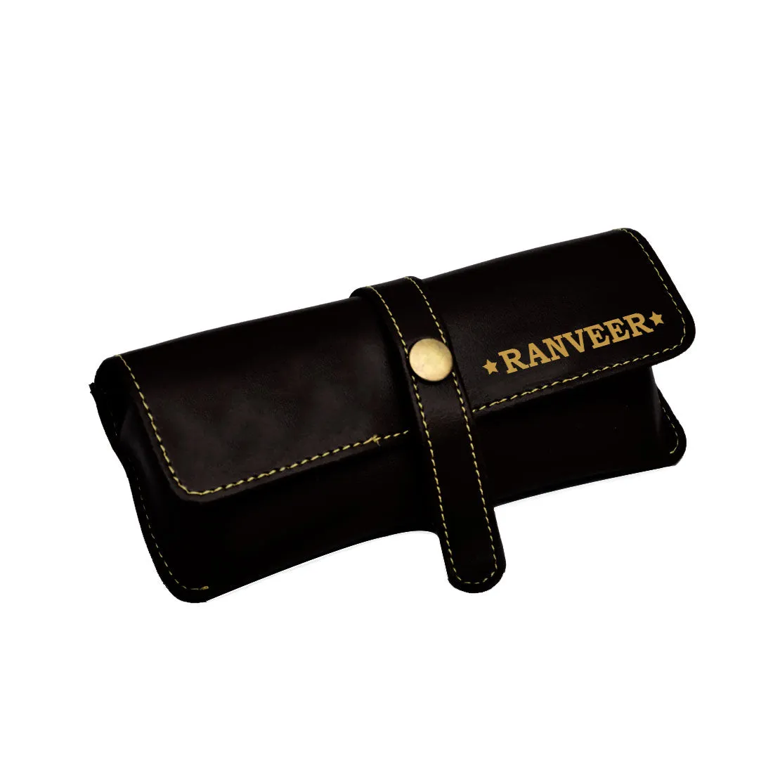 Personalized Eyewear Case Sunglass Specs Holder - Premium Vegan Leather