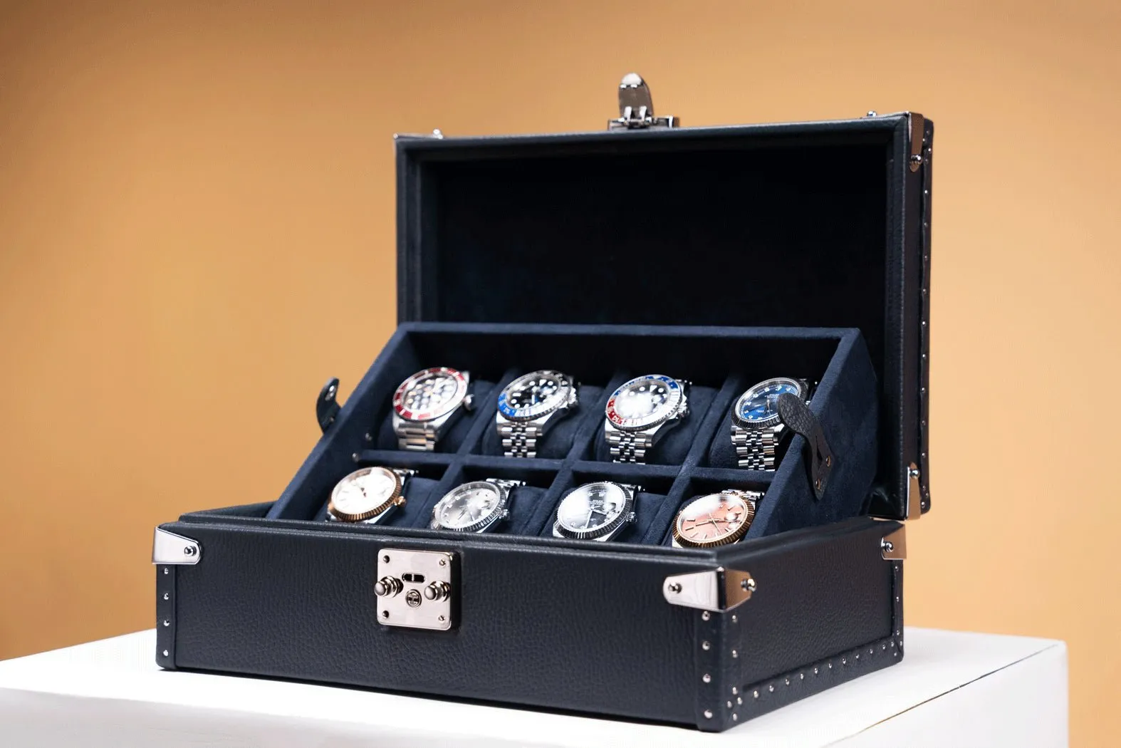 Petra Watch Case - Togo Dark Blue