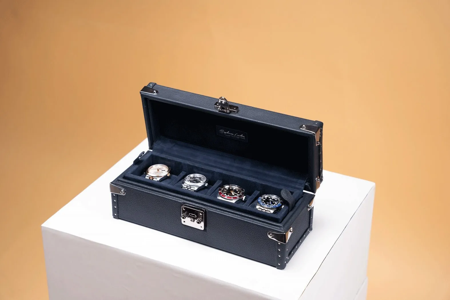 Petra Watch Case - Togo Dark Blue