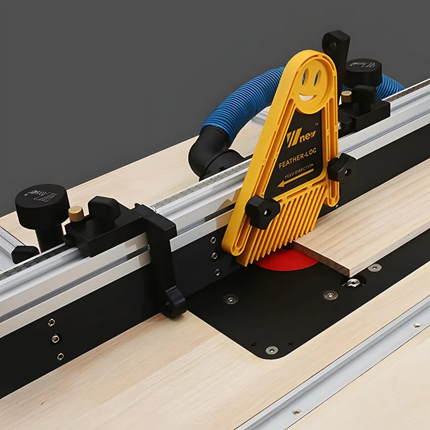 Precision Router Table Fence System 700mm with Sliding Brackets Bit Guard