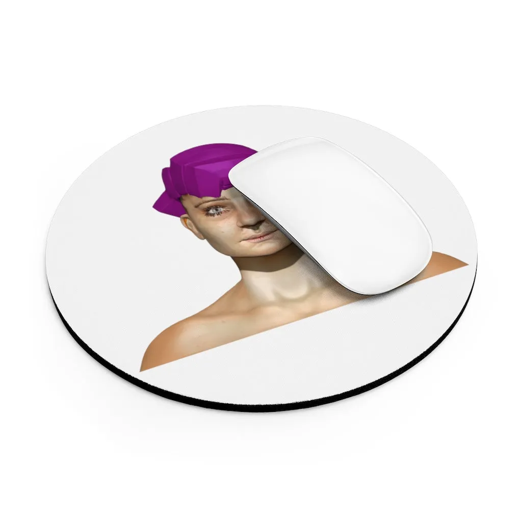 Purple Hair Girl Mouse Pad