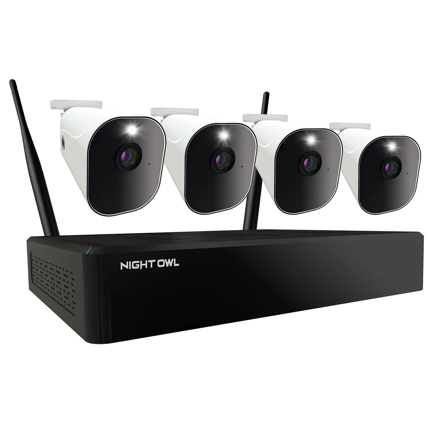 Refurbished 10 Channel 4K Wi-Fi NVR Security System with 1TB Hard Drive and 4 Wire Free 1080p Deterrence Cameras with 2-Way Audio