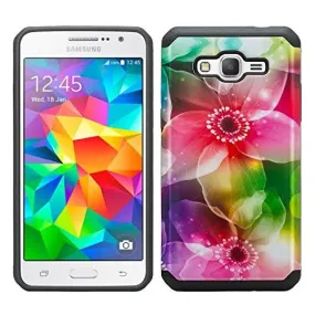 Samsung Galaxy J3 Case, J3V Case | Express Prime Case | Galaxy Sky Case | Amp Prime Case | Galaxy Sol Slim Hybrid Diamond Dual Layer[Shock Resistant] Case - Lily Pedal