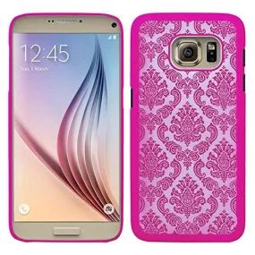 Samsung Galaxy S6 Ultra Slim Damask Vintage Case - Hot Pink