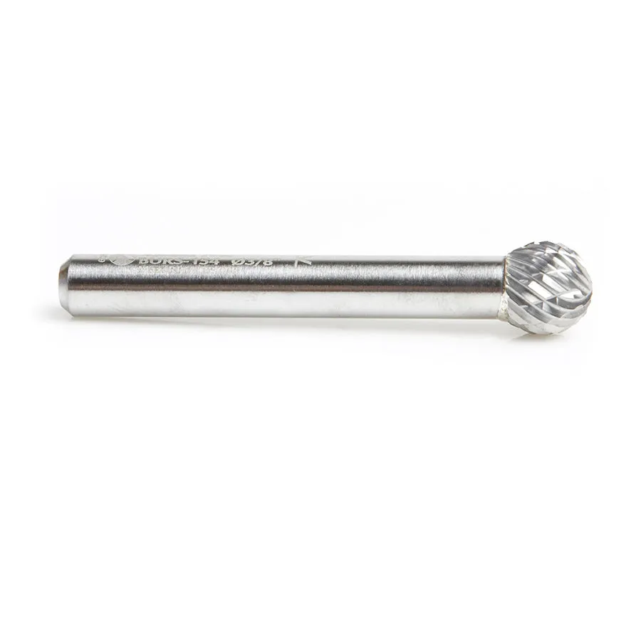 SD Burrs Ball Double Cut Burr Bit | 3⁄8 Dia x 5⁄16 x 1⁄4 Shank | BURS-154 | 738685154540